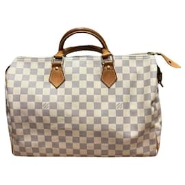 Borsa Louis Vuitton Speedy 35 Damier Azur in tela