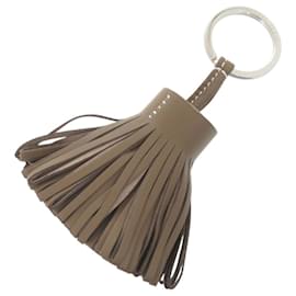 Hermès Agneau Milo Keyring in Etoupe Gray