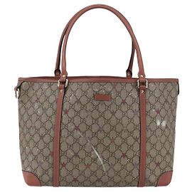 Gucci Tote Joy Plus GG in tela rivestita con pelle grande