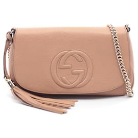 Borsa a spalla Gucci Soho con G intrecciato