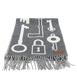 Chal de cachemira gris Hermès