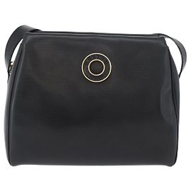 Céline Celine Circle Logo Leather