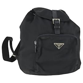 Zaino PRADA in nylon nero argento autentico 170313
