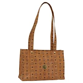 Sac Tote Vicetos Logogram MCM en PVC Marron Or Auth BA10363