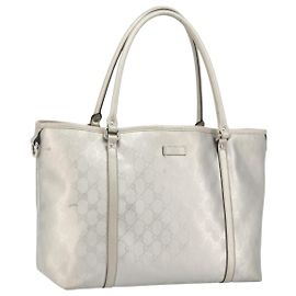 Borsa tote GG Implementation Gucci Argento 197953 Auth ka2232