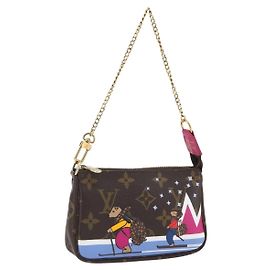 LOUIS VUITTON Mini Pochette Accessori Ski Bear Monogram M67769 Auth 168214SM