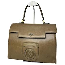 Borsa a mano in pelle Fendi vintage Scorpione khaki