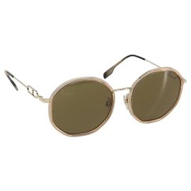 Burberry Occhiali da sole in plastica marroni Auth BA10545