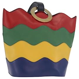 Borsa a Spalla CELINE Circle in Pelle Multicolore Oro Auth 170678 - Céline