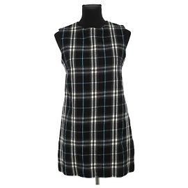 Vestido de lana azul Burberry