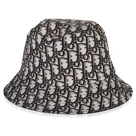 Christian Dior schwarzer Nylon wendbarer Teddy Bucket Hat 56