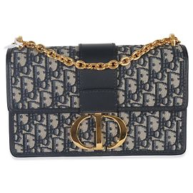 Borsa a catena Dior 30 Montaigne in obliquo blu Christian Dior