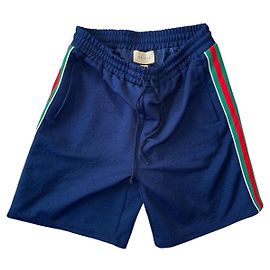 Bermuda Gucci con Stampa GG Blu