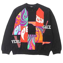COLLEGE FIT Baumwoll-Patchwork-Pullover von Versace