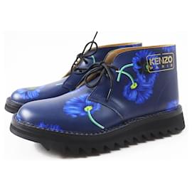 Stivali in pelle KENZOWAVE NIGO con stampa papavero Kenzo