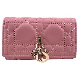 Llaveiro de piel de cordero rosa Christian Dior
