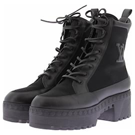Botas de cuero negro Louis Vuitton Talla 40
