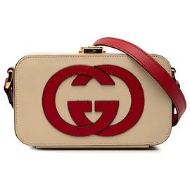 Gucci braune Leder Crossbody mit ineinandergreifendem G