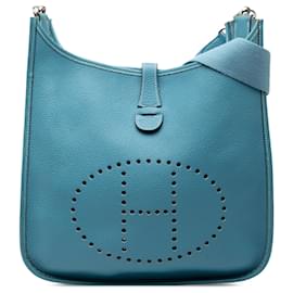 Hermès Blu Clemence Evelyne GM