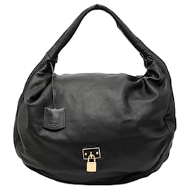 LOEWE Hobo Calle in Pelle Nera con Lucchetto - Loewe