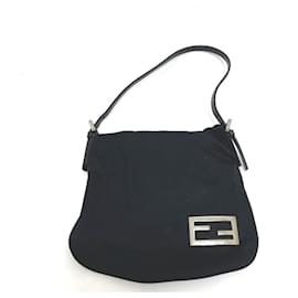 Borsa in satin nero Fendi