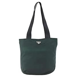 Prada Vintage Zip Tote Tessuto Klein