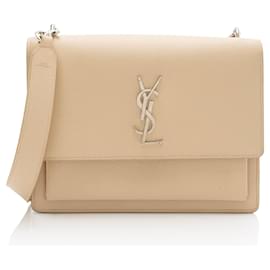 Borsa a Spalla Media Monogram Sunset in Pelle di Vitello Grana Saint Laurent