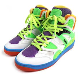 Sneakers in pelle e gomma a taglio alto Gucci