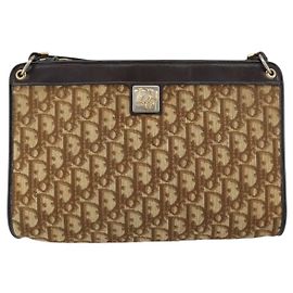 Borsa a Spalla Trotter Vintage Christian Dior in Tela Media