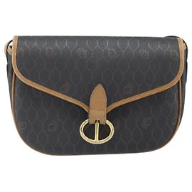 Borsa a spalla vintage Honeycomb in tela e pelle Christian Dior