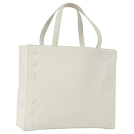 Céline Borsa a mano CELINE in pelle bianca e oro Auth mr2081