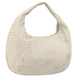 BORSA Hobo in Pelle Intrecciato Bianca Autentica bs33401 di BOTTEGA VENETA