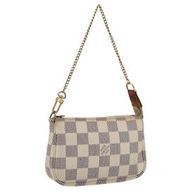 LOUIS VUITTON Mini Pochette Accessoires Damier Azur N63005 Auth LV 173274A