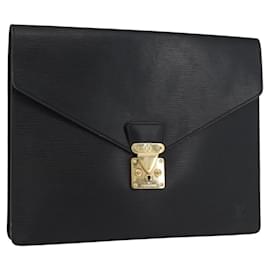 LOUIS VUITTON Epi Porta Documenti Sénatur Briefcase Nera M54452 Auth ep13511