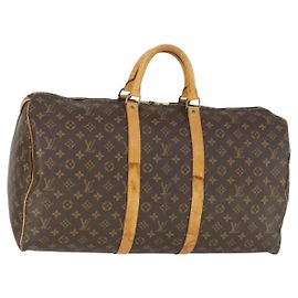 LOUIS VUITTON Bolsa Boston Monogram Keepall 55 M41424 LV Auth 171726