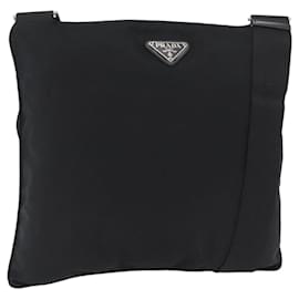 Borsa a Spalla PRADA Nylon Nero Argento Autentica 169612