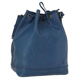 LOUIS VUITTON Bolsa de Hombro Epi Noe Azul Toledo M44005 LV Auth 169778