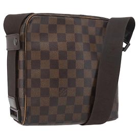 LOUIS VUITTON Bolsa de Hombro Damier Ebene Olaf PM N41442 LV Auth ka2472