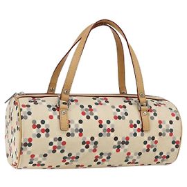 Borsa a mano BURBERRY Blue Label in tela beige argento Auth am10683