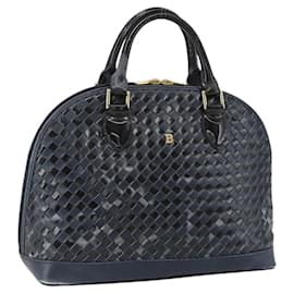 BALLY Borsa a mano in pelle nera e oro Auth 166850 - Bally
