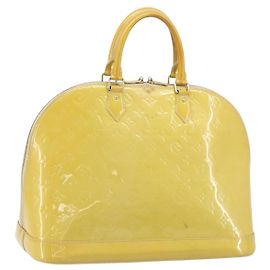 LOUIS VUITTON Borsa a Mano Alma GM Monogram Vernis Broncorail M91450 LV Auth ka2633