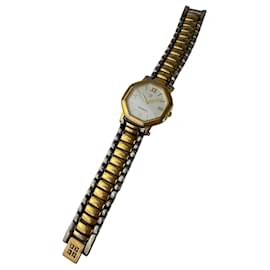 Vintage Givenchy Bicolor vergoldete Quarz-Uhr