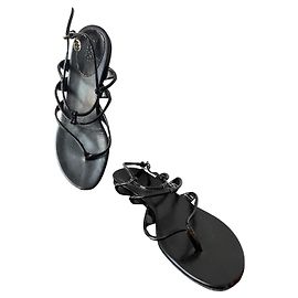 Sandali gladiatore in pelle verniciata Gucci