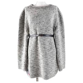 Maglione in misto lana, cotone e pelle a maniche lunghe Louis Vuitton