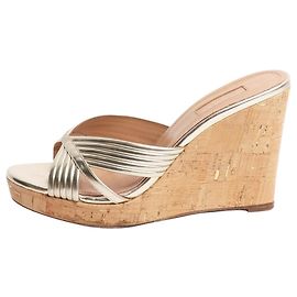 Aquazzura Gold Sundance Keilsandalen - Größe EU 40,5