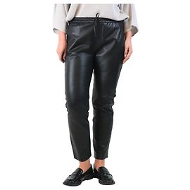 Autre Marque Pantalones de cuero negro - talla UK 10