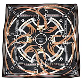 Sciarpa Carré Geant Hermès - Cashmere Seta Multicolore Nero