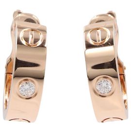 Orecchini Love Hoop in diamante Cartier in oro rosa 18K