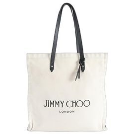 Borsa tote in pelle e tela Jimmy Choo