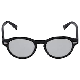 Occhiali rotondi con montatura Brunello Cucinelli BC3007 in acetato nero